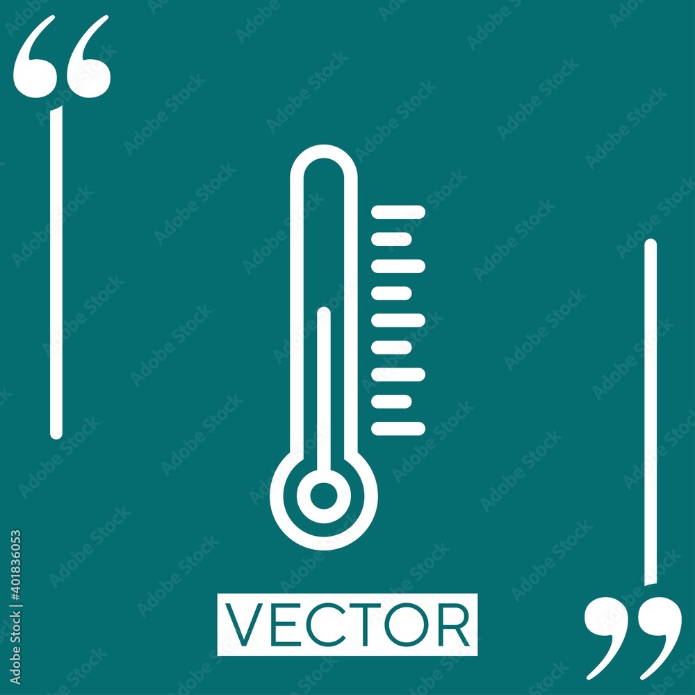 Poster warm vector icon linear icon. editable stroked line