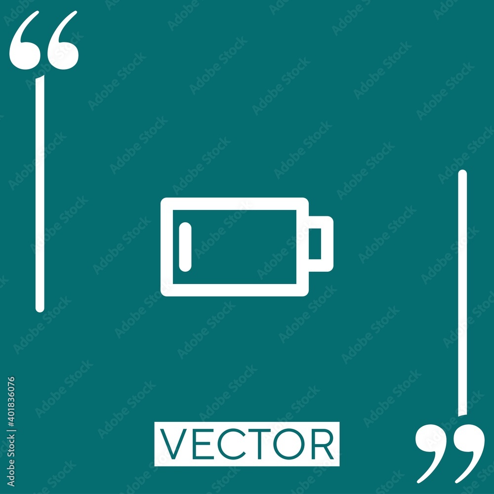 Poster battery vector icon linear icon. editable stroked line