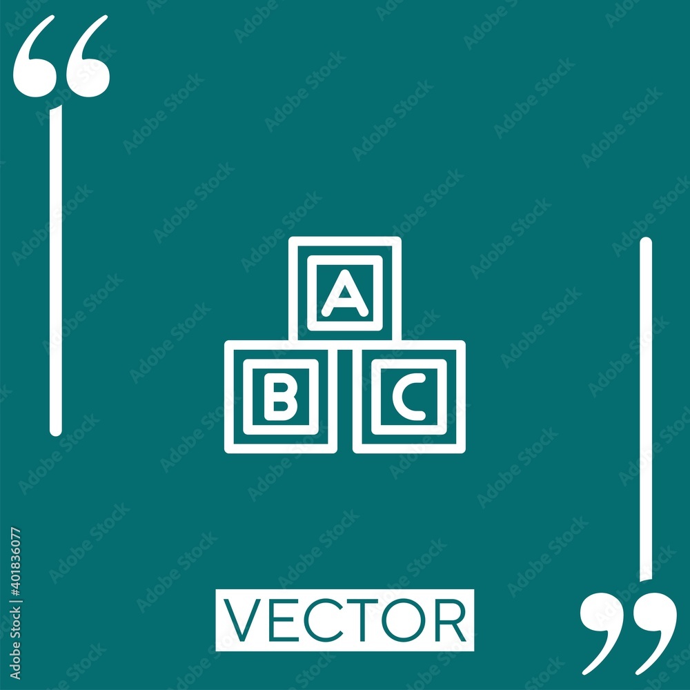 Poster block vector icon linear icon. editable stroked line
