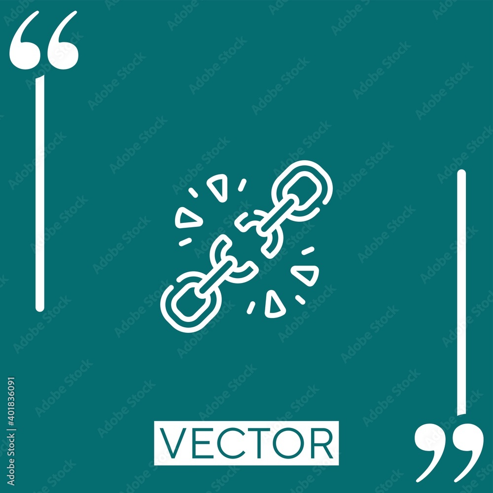 Poster breaking vector icon linear icon. editable stroked line