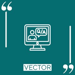 support vector icon Linear icon. Editable stroke line