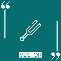 tuning fork vector icon Linear icon. Editable stroked line