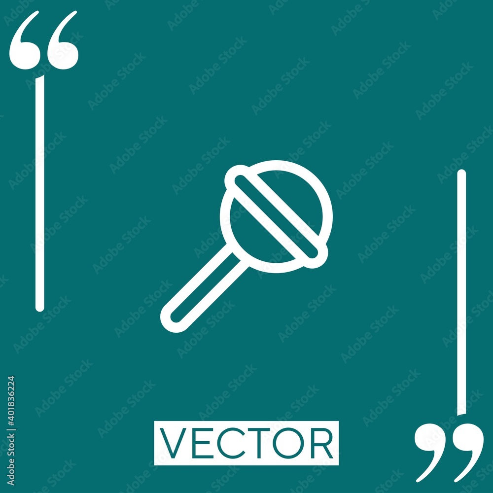 Poster lollipop vector icon linear icon. editable stroked line