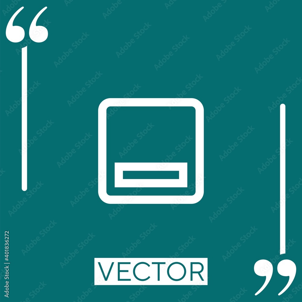 Poster minimize vector icon linear icon. editable stroked line