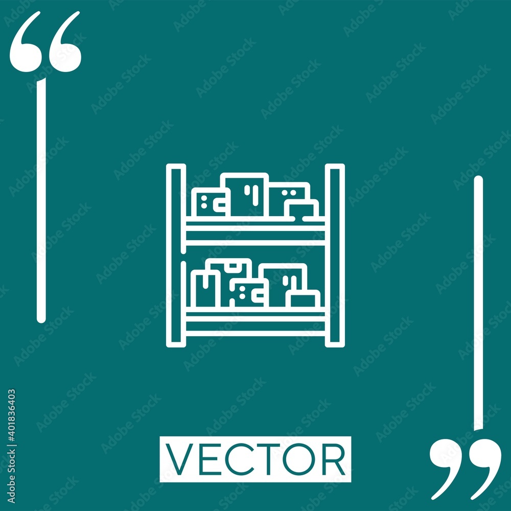 Poster stock vector icon linear icon. editable stroked line