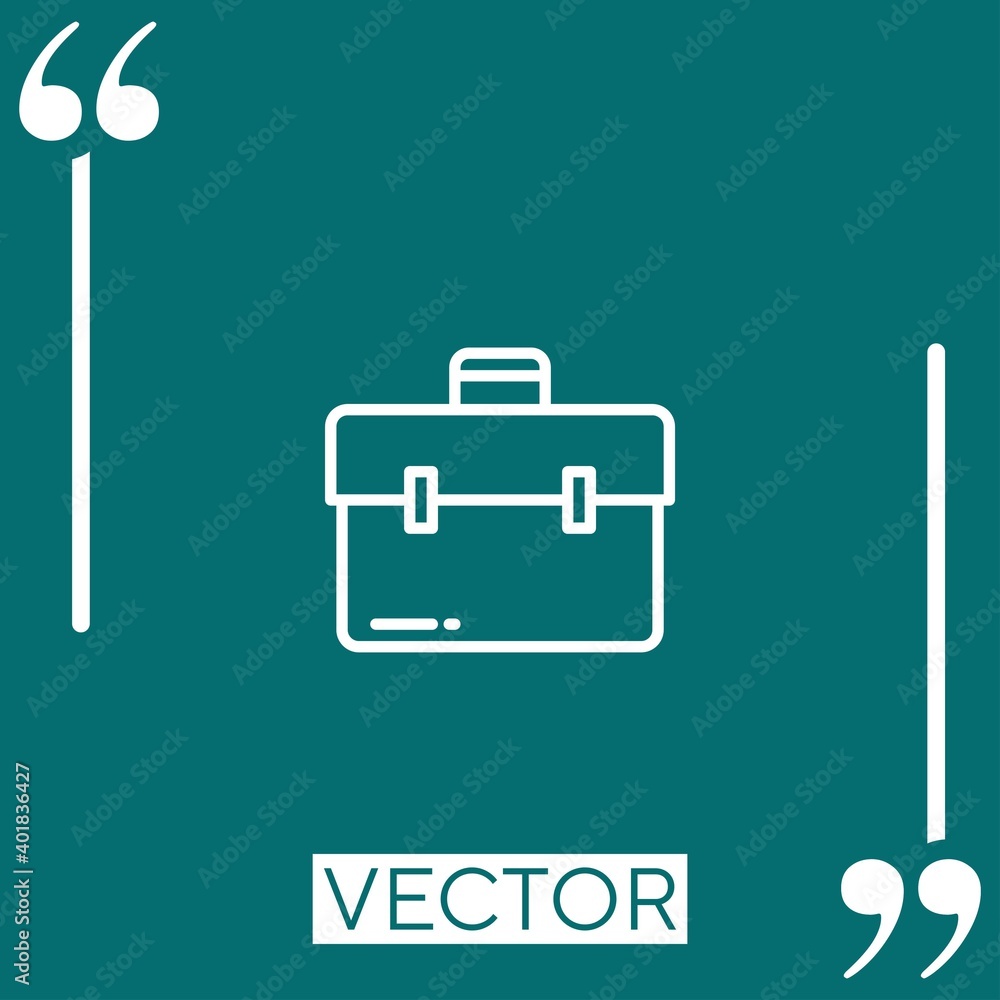 Poster suitcase vector icon linear icon. editable stroked line