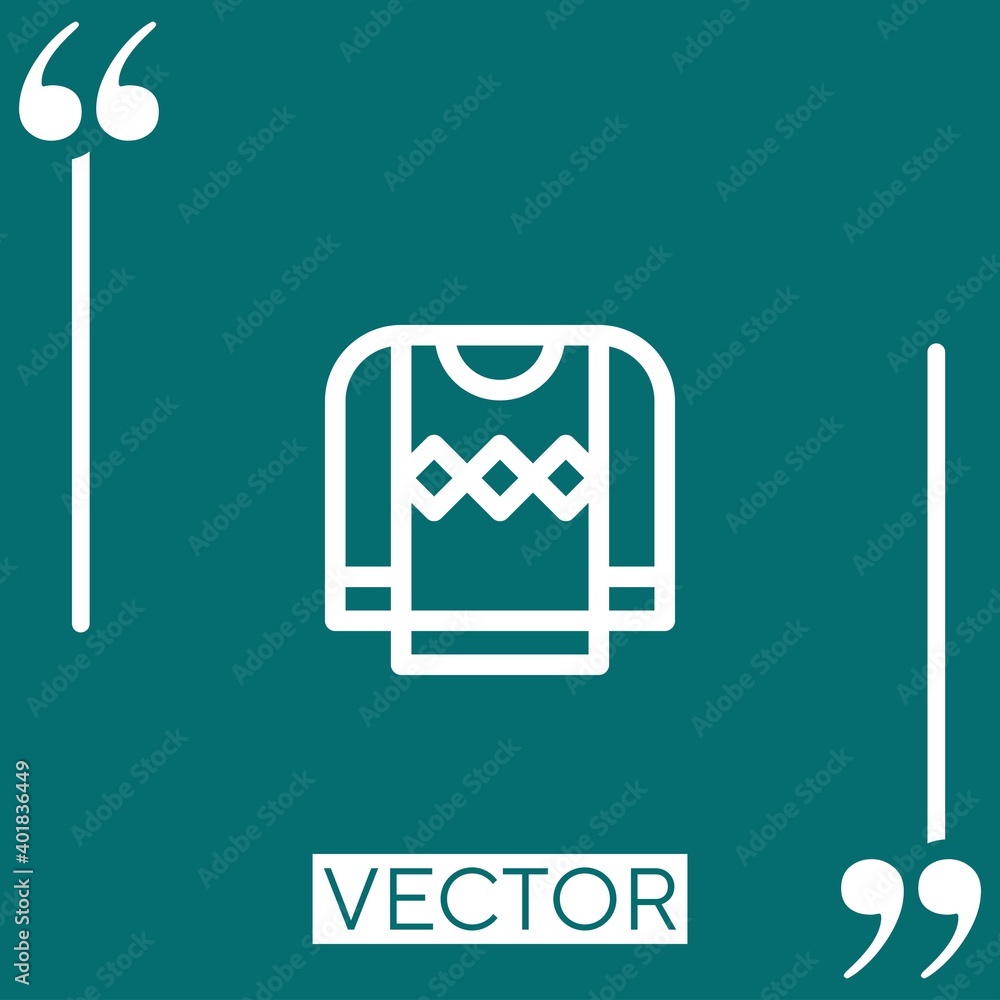 Poster sweater vector icon linear icon. editable stroked line