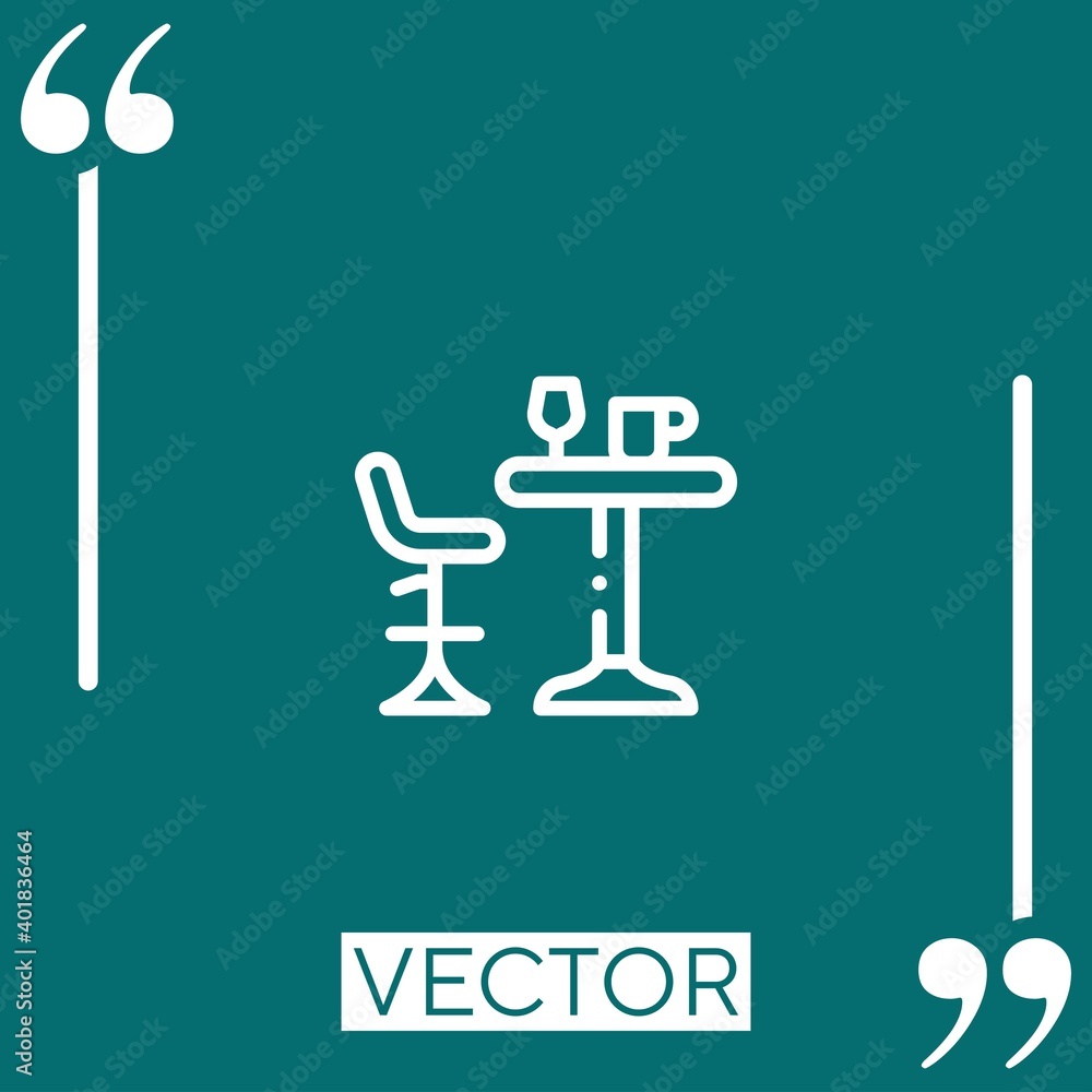 Poster table vector icon linear icon. editable stroked line
