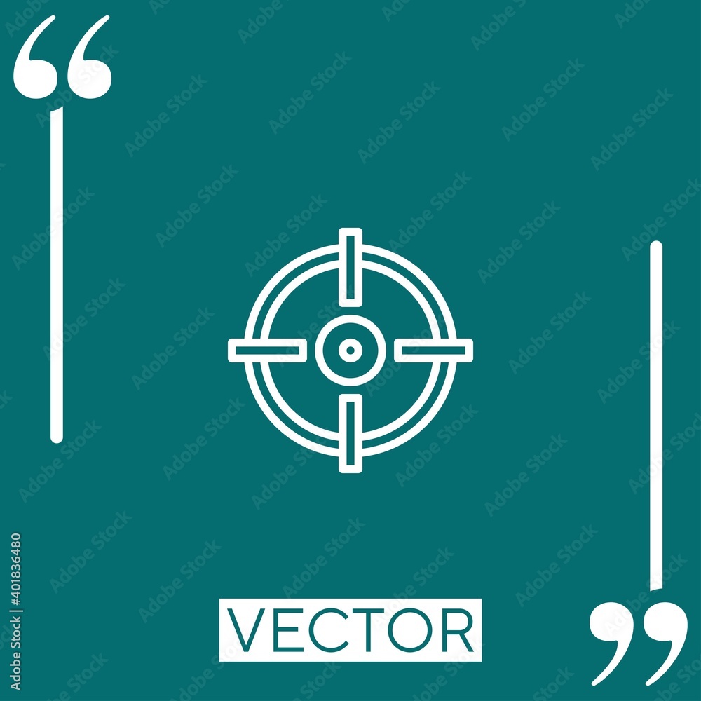 Poster target vector icon linear icon. editable stroked line