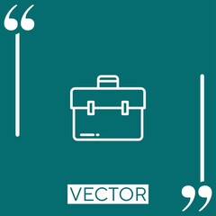 suitcase vector icon Linear icon. Editable stroked line