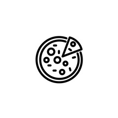 Pizza icon. Icon design for cafes and restaurants. Vector