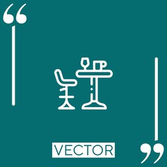 table vector icon Linear icon. Editable stroked line