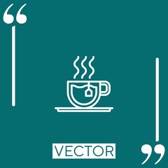 tea cup vector icon Linear icon. Editable stroked line