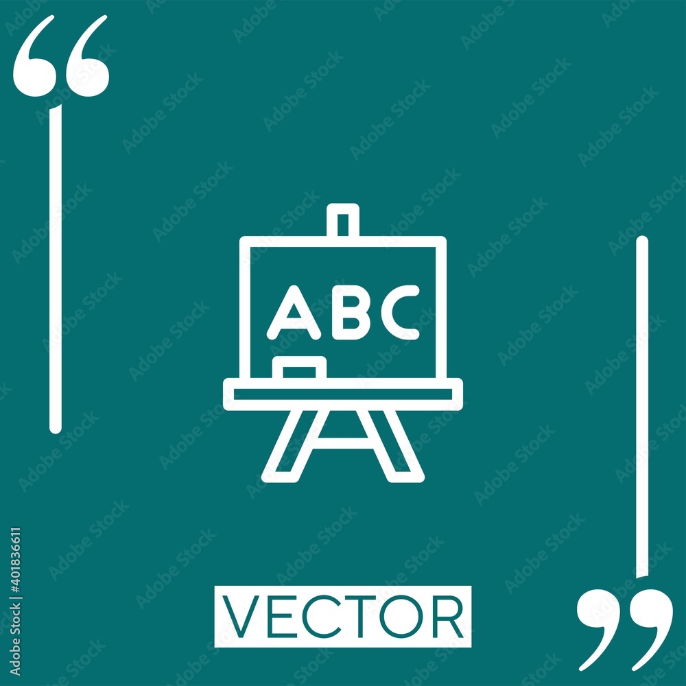 Poster chalkboard vector icon linear icon. editable stroked line