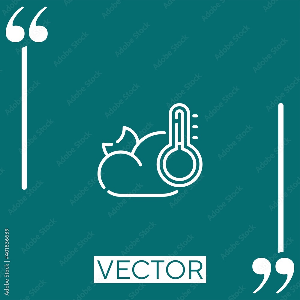 Poster cold vector icon linear icon. editable stroked line