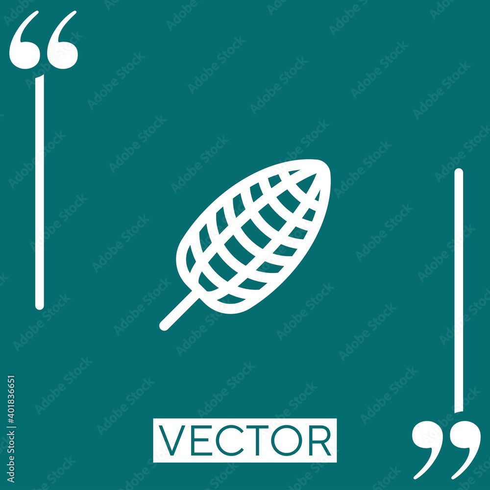 Poster corn vector icon linear icon. editable stroked line