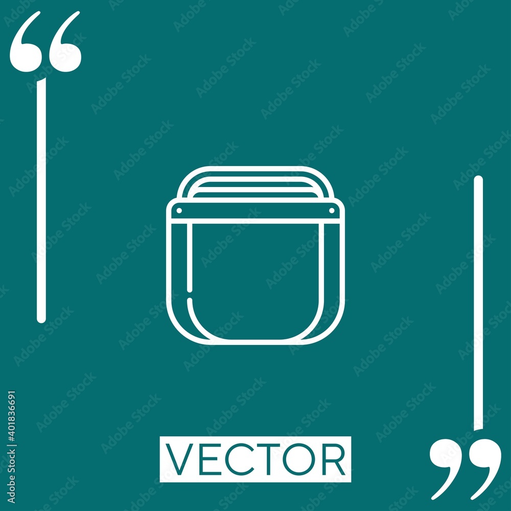 Poster face vector icon linear icon. editable stroked line