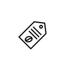 Coffee price tag icon. Icon design for cafes and restaurants. Vector