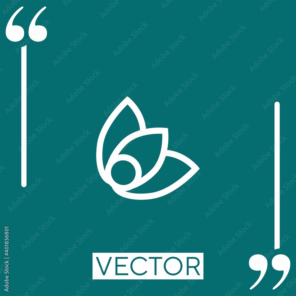 Poster physalis vector icon linear icon. editable stroked line