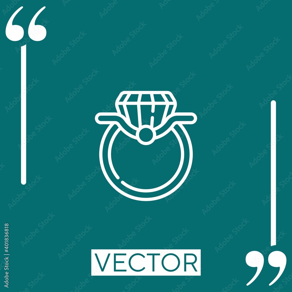 Poster ring vector icon linear icon. editable stroked line