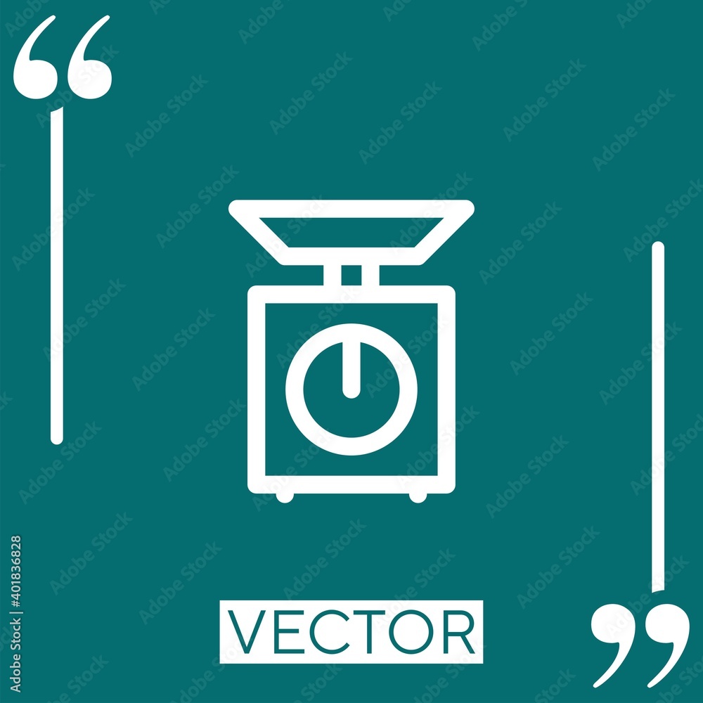 Poster scale vector icon linear icon. editable stroked line