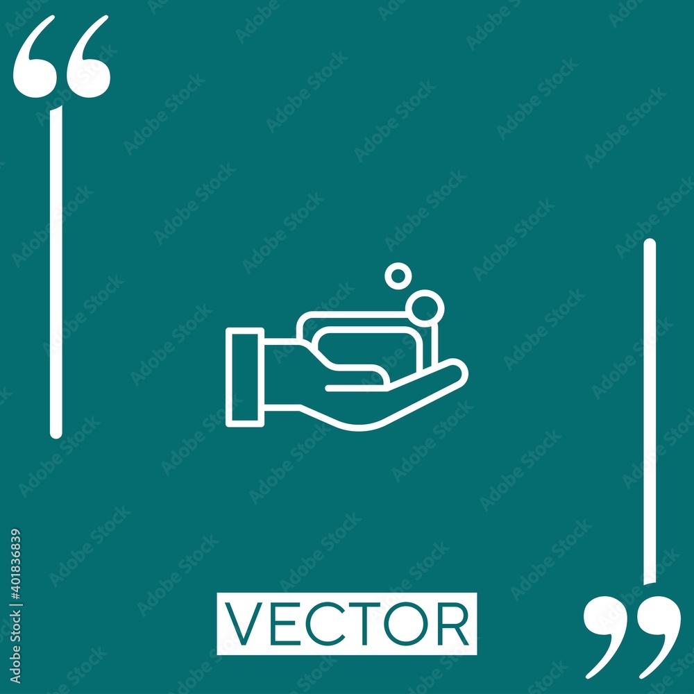 Poster soap vector icon linear icon. editable stroked line