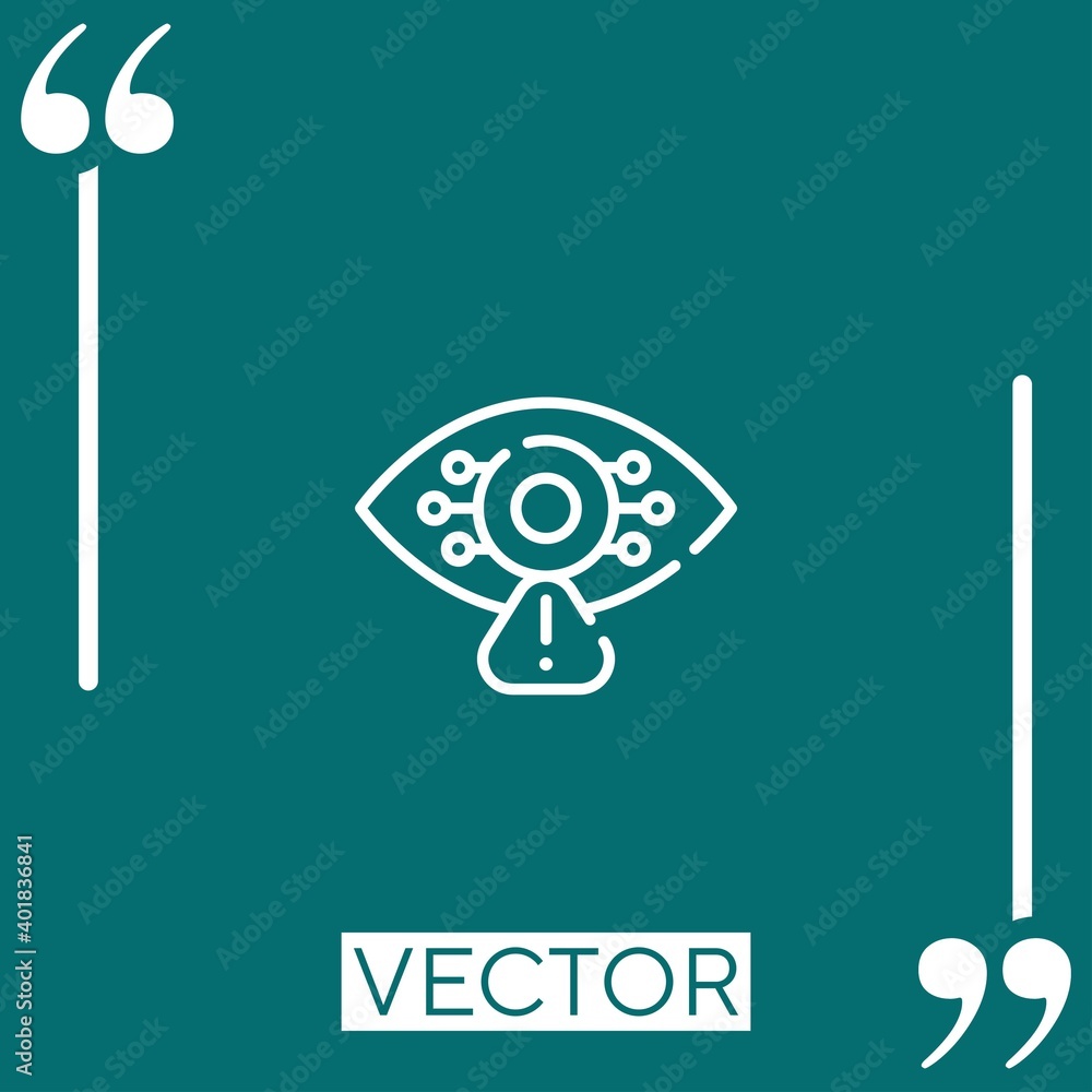 Poster spyware vector icon linear icon. editable stroked line