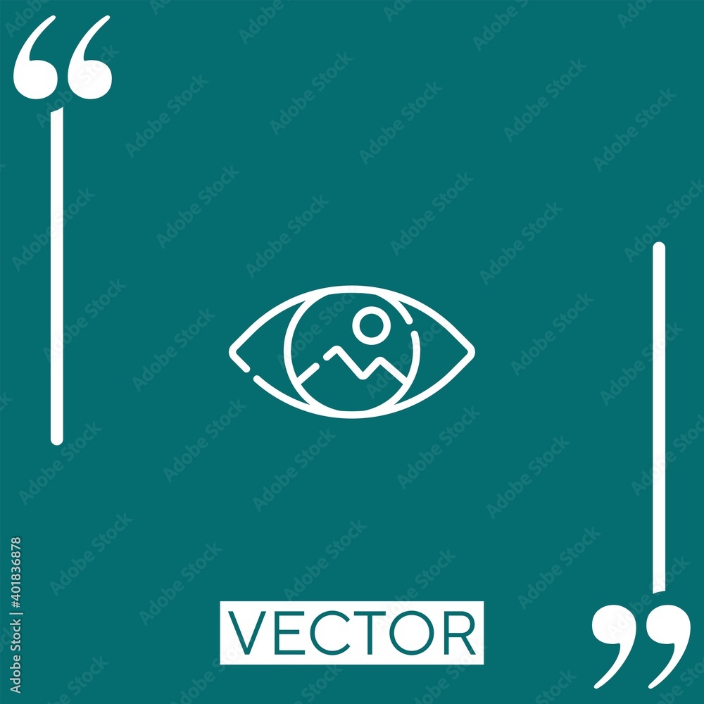 Poster view vector icon linear icon. editable stroked line