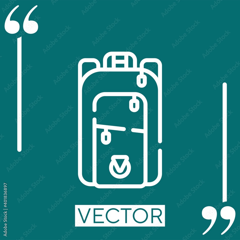 Poster bag vector icon linear icon. editable stroked line