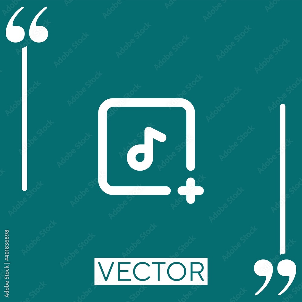 Poster add vector icon linear icon. editable stroked line