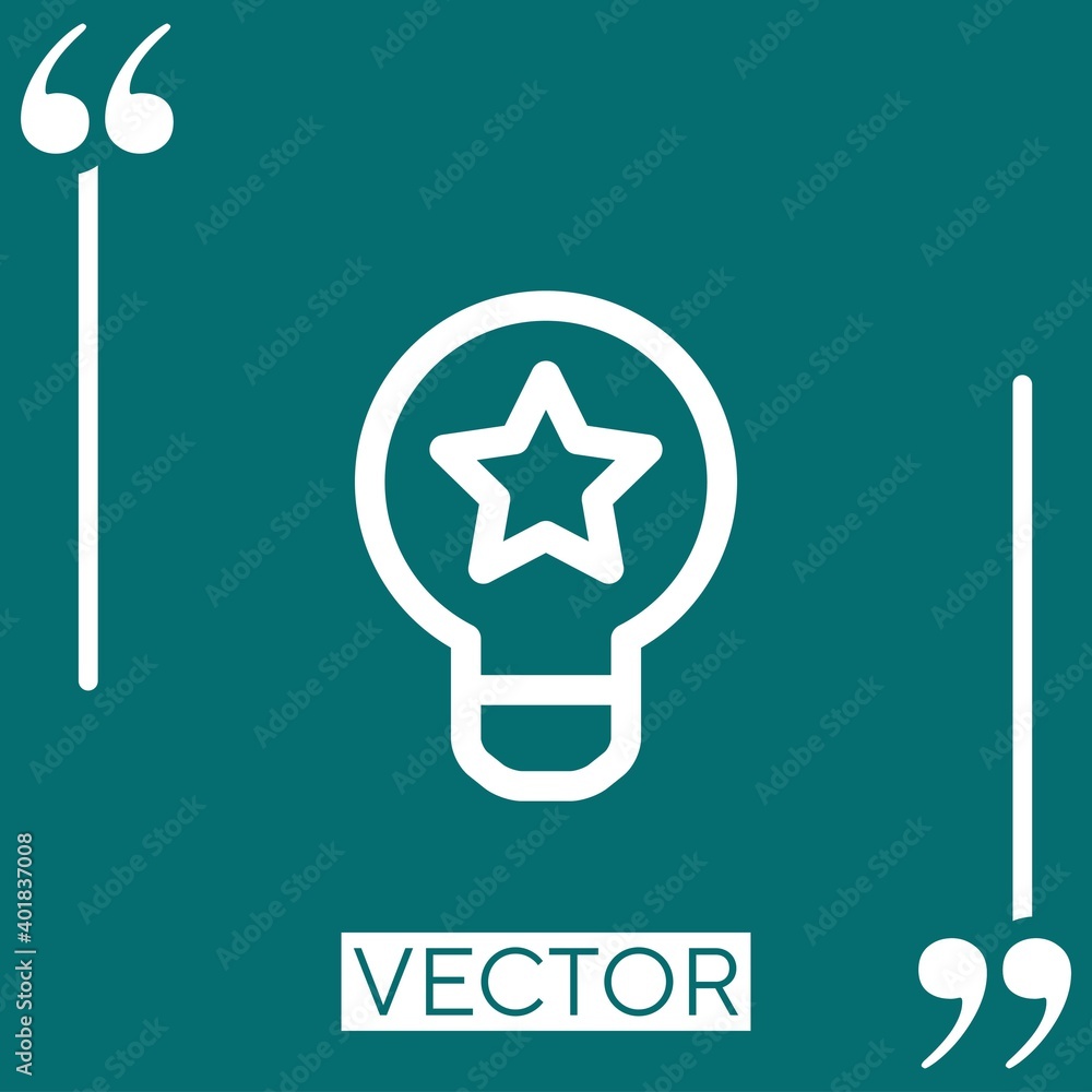 Poster idea vector icon linear icon. editable stroked line