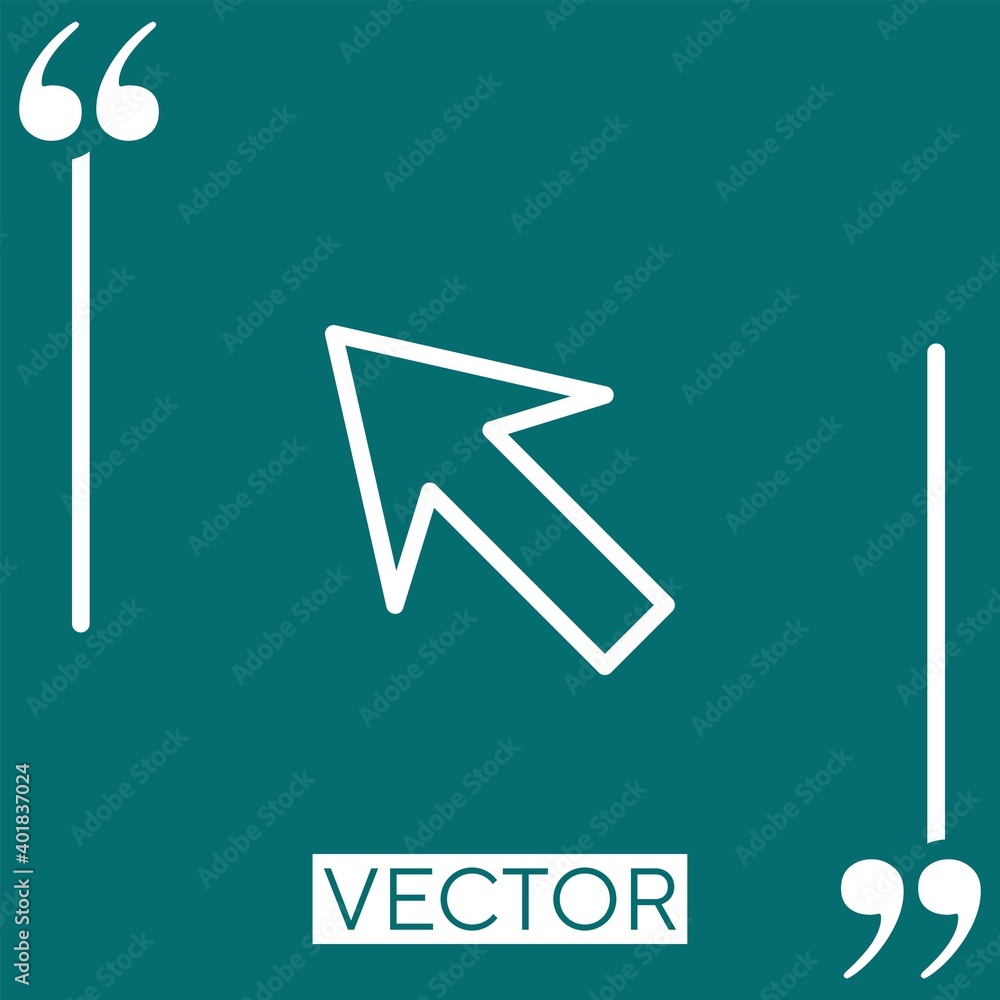 Poster left up vector icon linear icon. editable stroked line