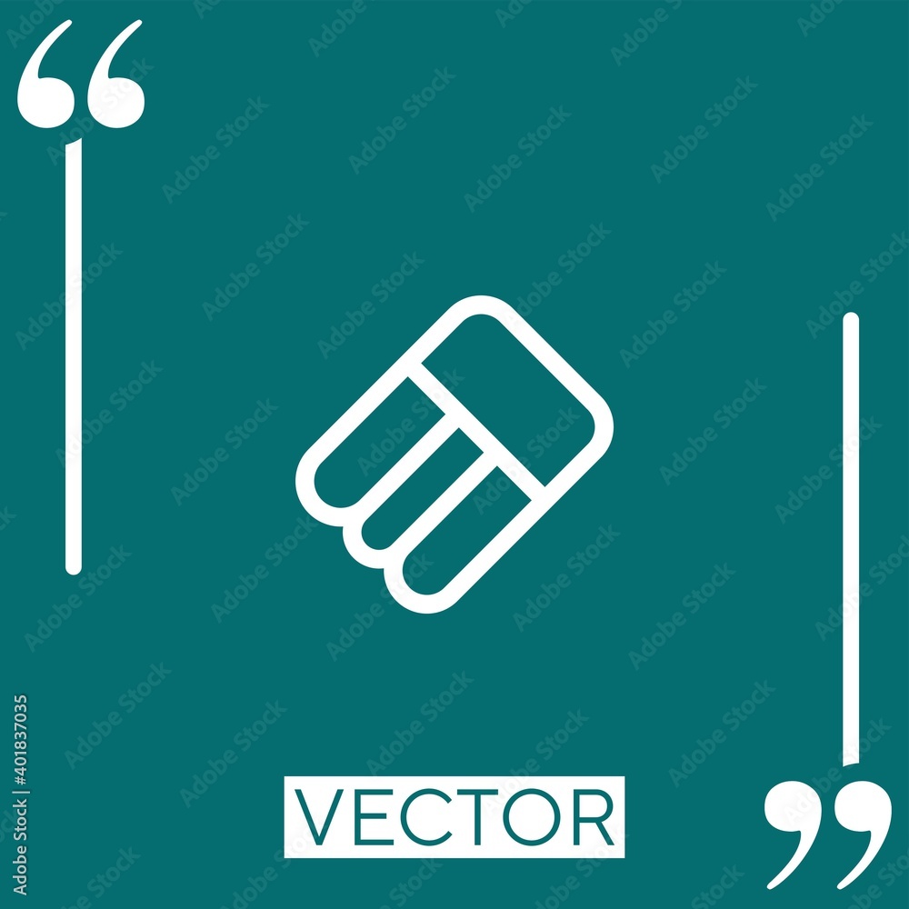 Poster mattress vector icon linear icon. editable stroked line