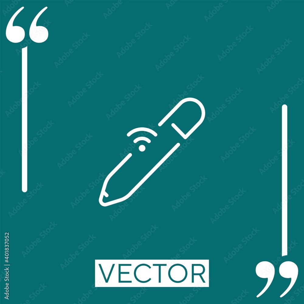 Poster pencil vector icon linear icon. editable stroked line