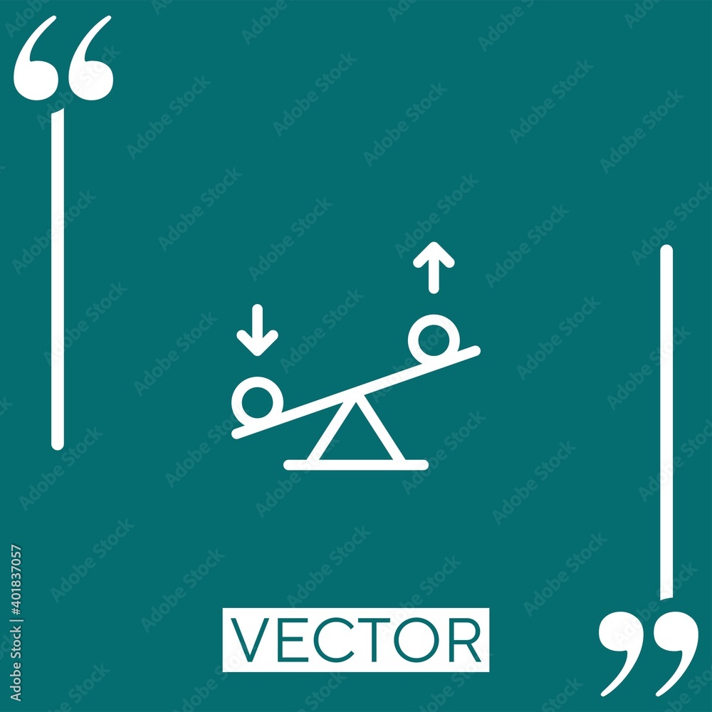 Poster physics vector icon linear icon. editable stroked line