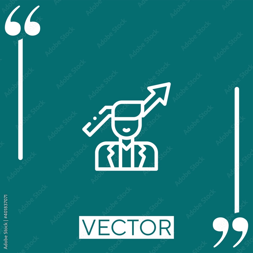 Poster promotion vector icon linear icon. editable stroked line