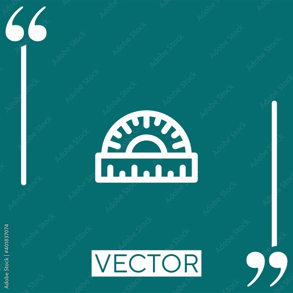 Poster protactor vector icon linear icon. editable stroked line