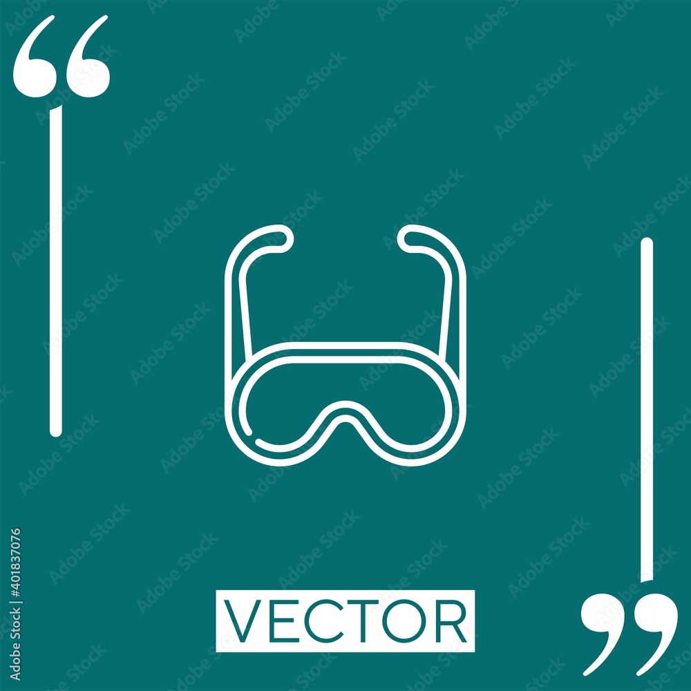 Poster protection vector icon linear icon. editable stroked line