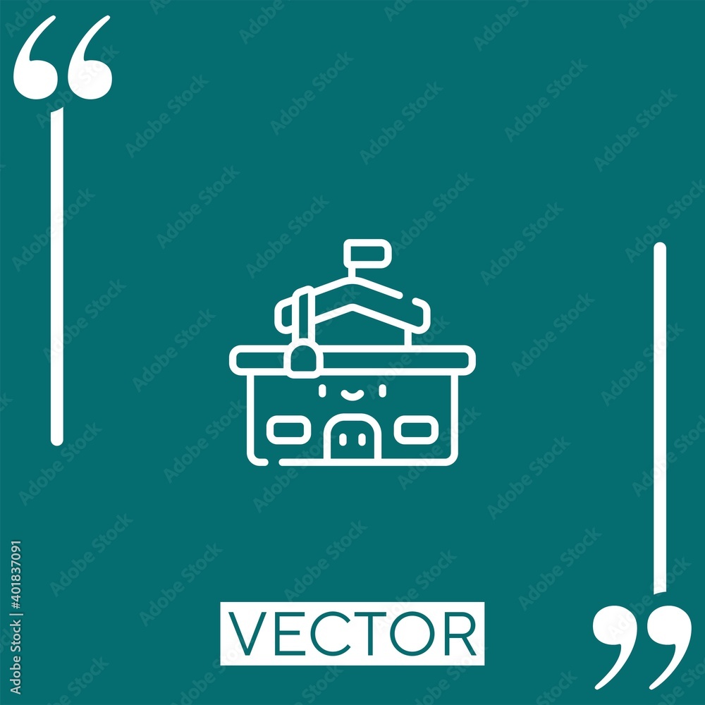 Poster school vector icon linear icon. editable stroked line