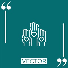 no racism vector icon Linear icon. Editable stroked line