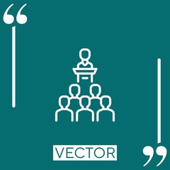 presentation   vector icon Linear icon. Editable stroked line