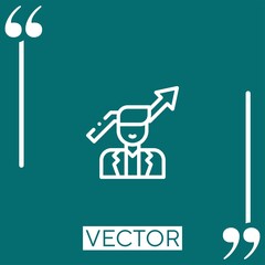 promotion vector icon Linear icon. Editable stroked line