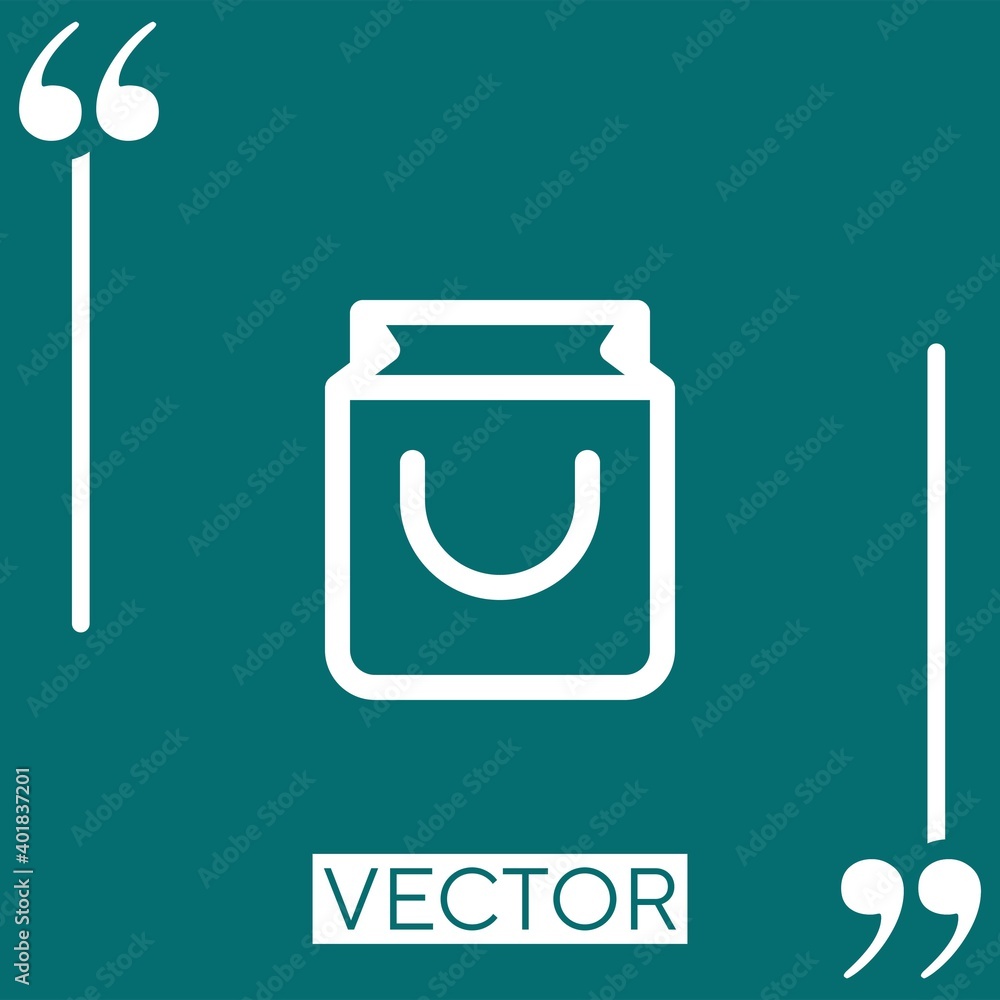 Poster bag vector icon linear icon. editable stroked line