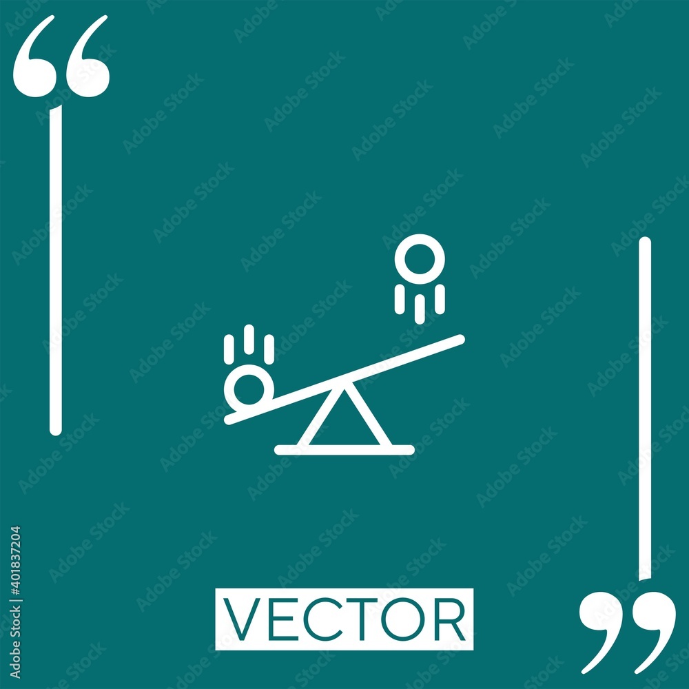 Poster balls vector icon linear icon. editable stroked line