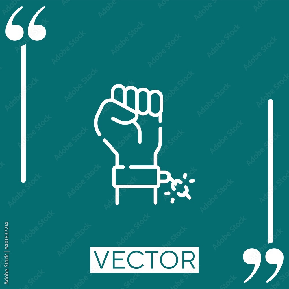 Poster breaking vector icon linear icon. editable stroked line