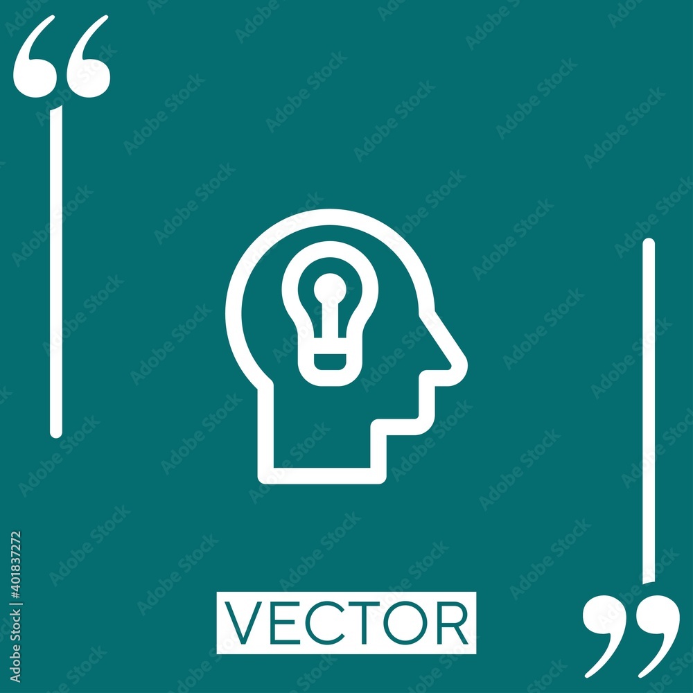 Poster creation vector icon linear icon. editable stroked line