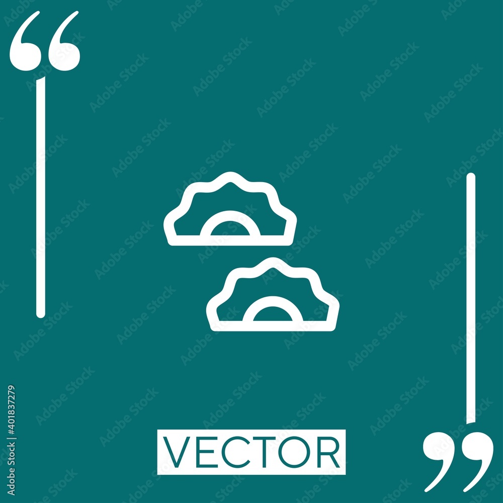 Poster dumplings vector icon linear icon. editable stroked line