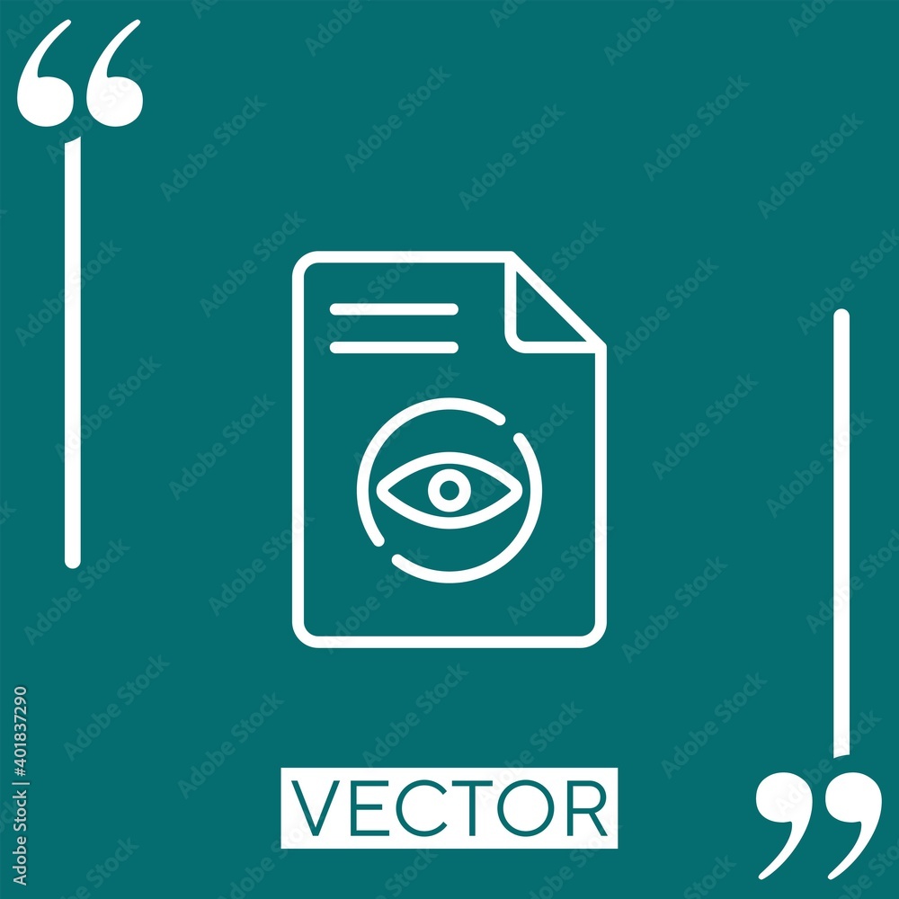 Poster file vector icon linear icon. editable stroked line