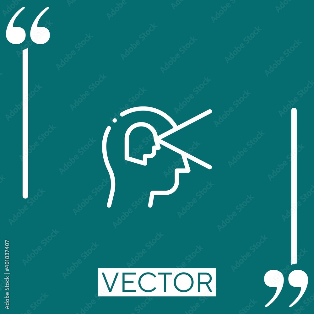 Poster self awareness vector icon linear icon. editable stroked line