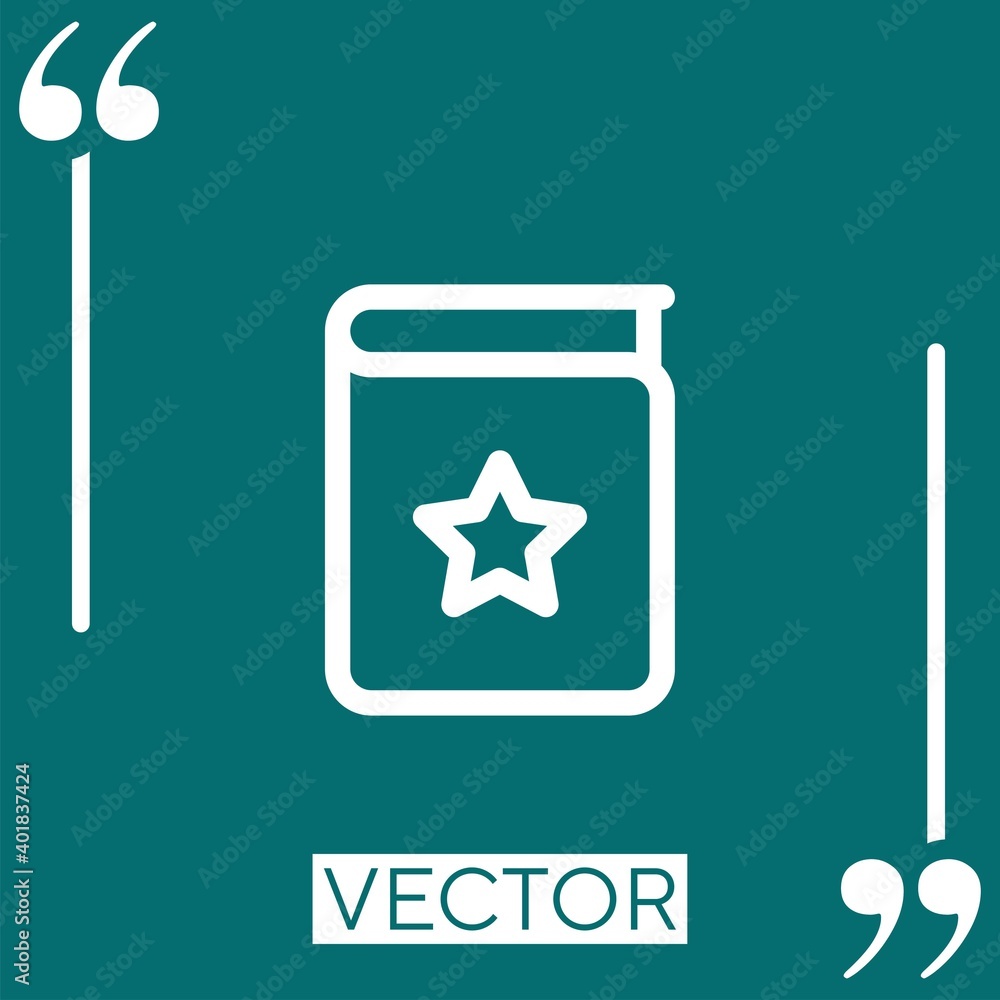 Poster study vector icon linear icon. editable stroked line